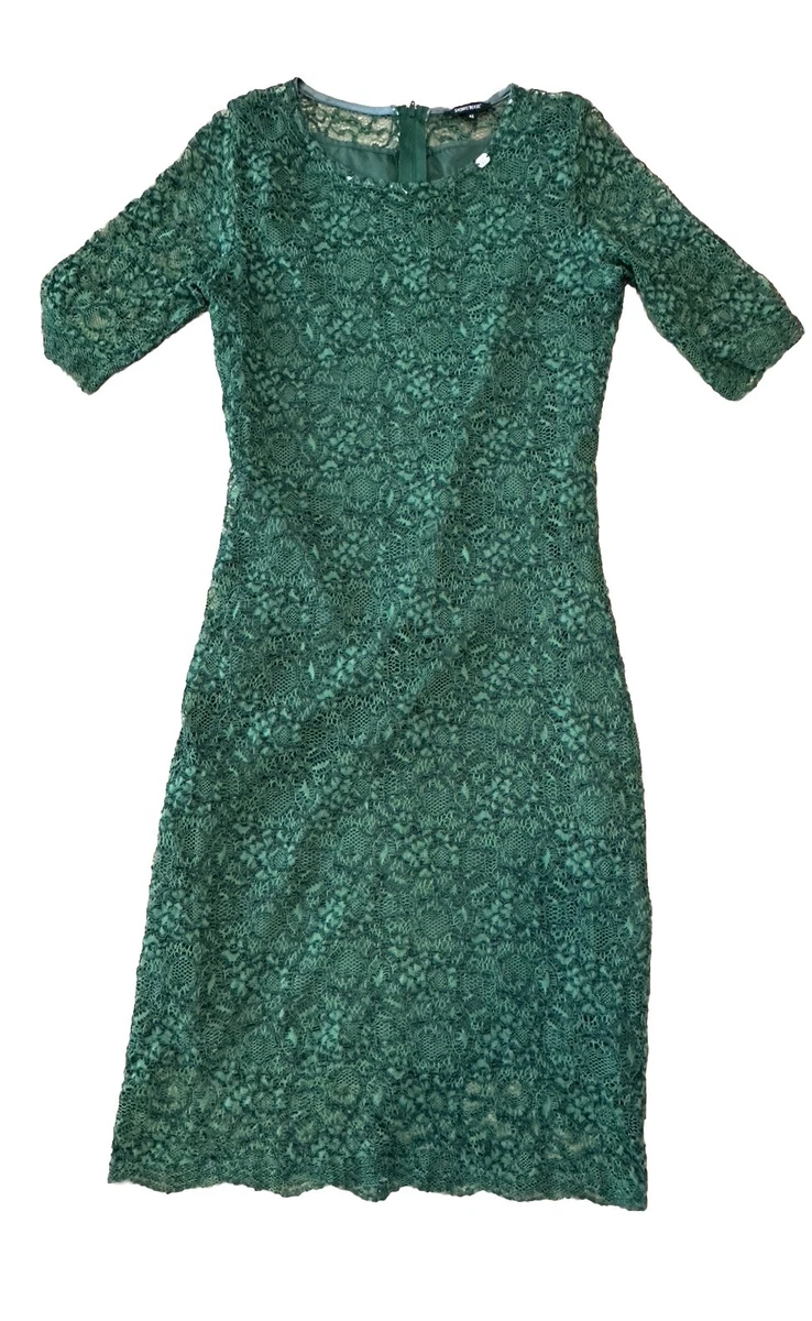 denny rose grey dress Denny Rose Trompe-l'il Intarsia Knit Dress