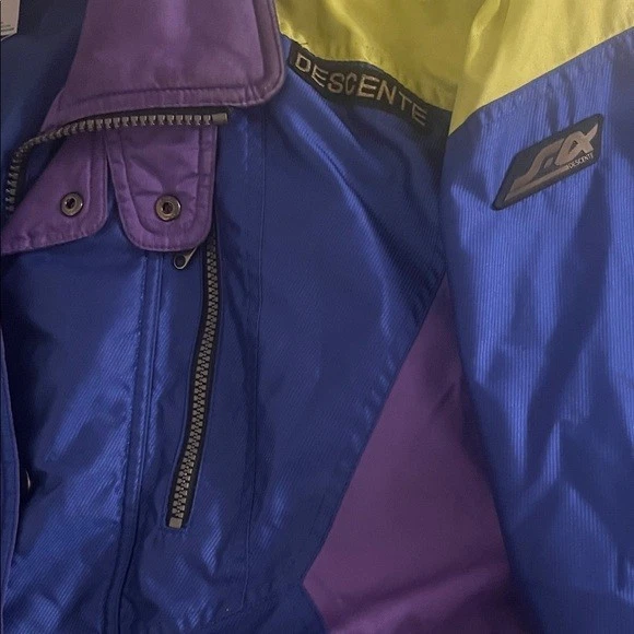 Vintage Descente Ski Jacket Men’s L Purple Teal Retro Colorblock 80s 90s - Image 4 of 4