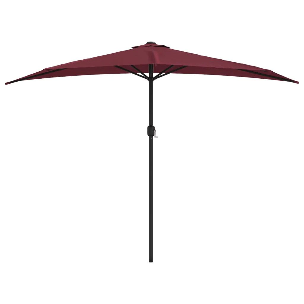 Parasol de balcon demi bordeaux 300 x 150 cm : finis les coups de chaud sur les petites terrasses