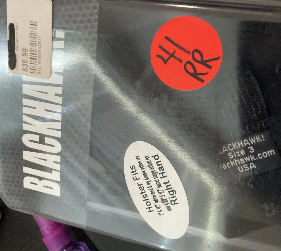 Blackhawk 40VH03BK-R Nylon Vertical Hombro Funda 5 pulgadas a 6 1/2 pulgadas Cañón Foto 3 de 3