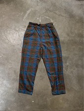 Vintage 1950s 1960s Womens Tapered Plaid Side Zip Pants Tapered