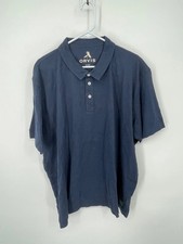 Orvis Mens Polo Shirt XXL Navy Blue Short Sleeve Cotton Golf Casual