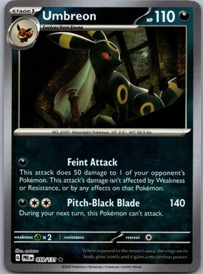 Umbreon (Poke Ball Pattern) 059/131 SV: Prismatic Evolutions Rare Holo NM