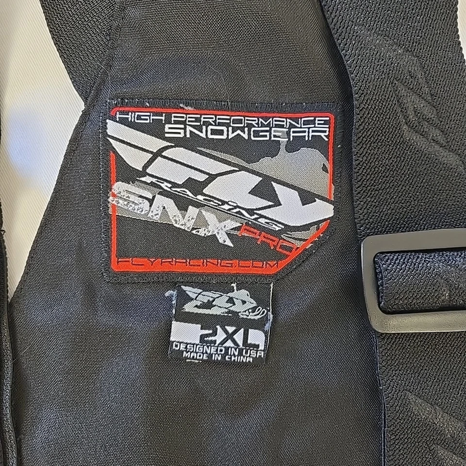 Fly Racing SNX Pro Bib Pants Snowmobile Insulated Performance Black Men's 2XL - Image 3 of 4