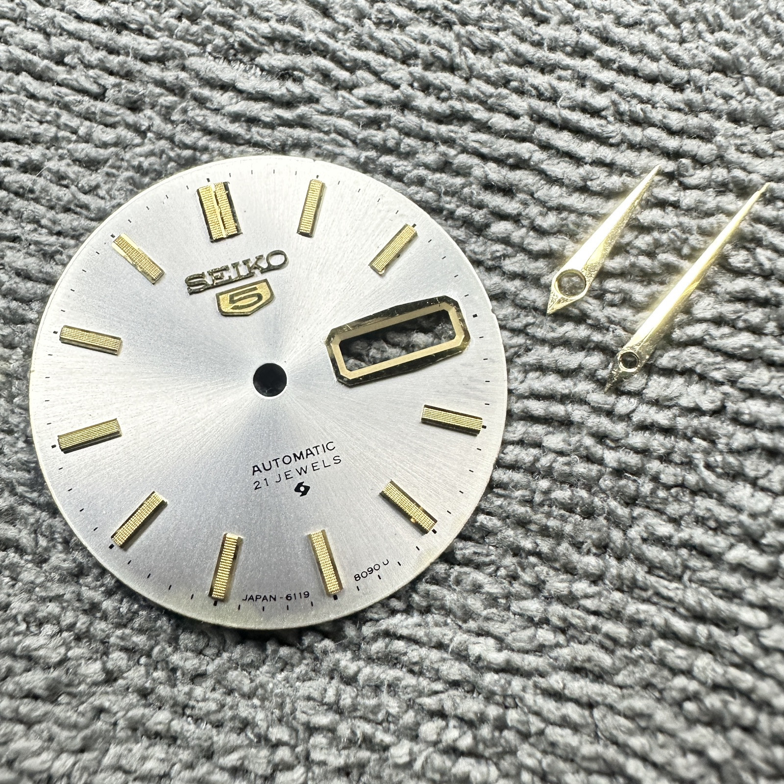 USED ORIGINAL DIAL WITH HANDS FOR SEIKO 6119-8090 6119-8091 6119