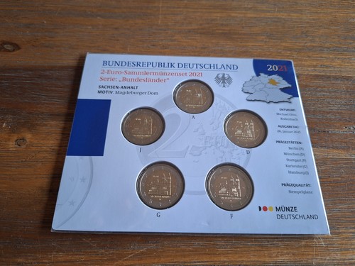 BRD 2 Euro Set 2021 Sammlermünzenset Deutschland - Bild 1 von 2