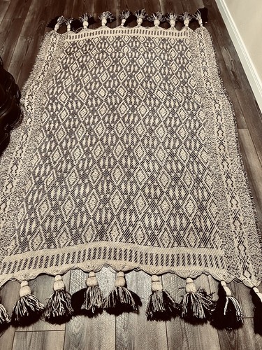 Noble Excellence Boho Soft Throw braun hellbraun mit gesammelten Fransen - 50 Zoll x 70 Zoll