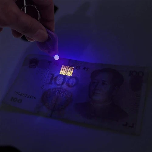 20X UV Schlüsselanhänger Taschenlampe LED Licht lila Licht Schlüsselring Licht - Bild 8 von 9