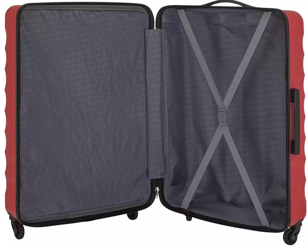 Suitcase Featherstone 4 Wheel Hard Large Suitcase Luggage Red Bag