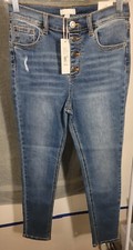 Gianni Bini-Girls 4 snap straight legged blue jeans size 14 tagged 34