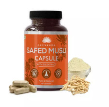 Safed Musli CHLOROPHYTUM BORIVILIANUM Extract Capsules 50 Saponins