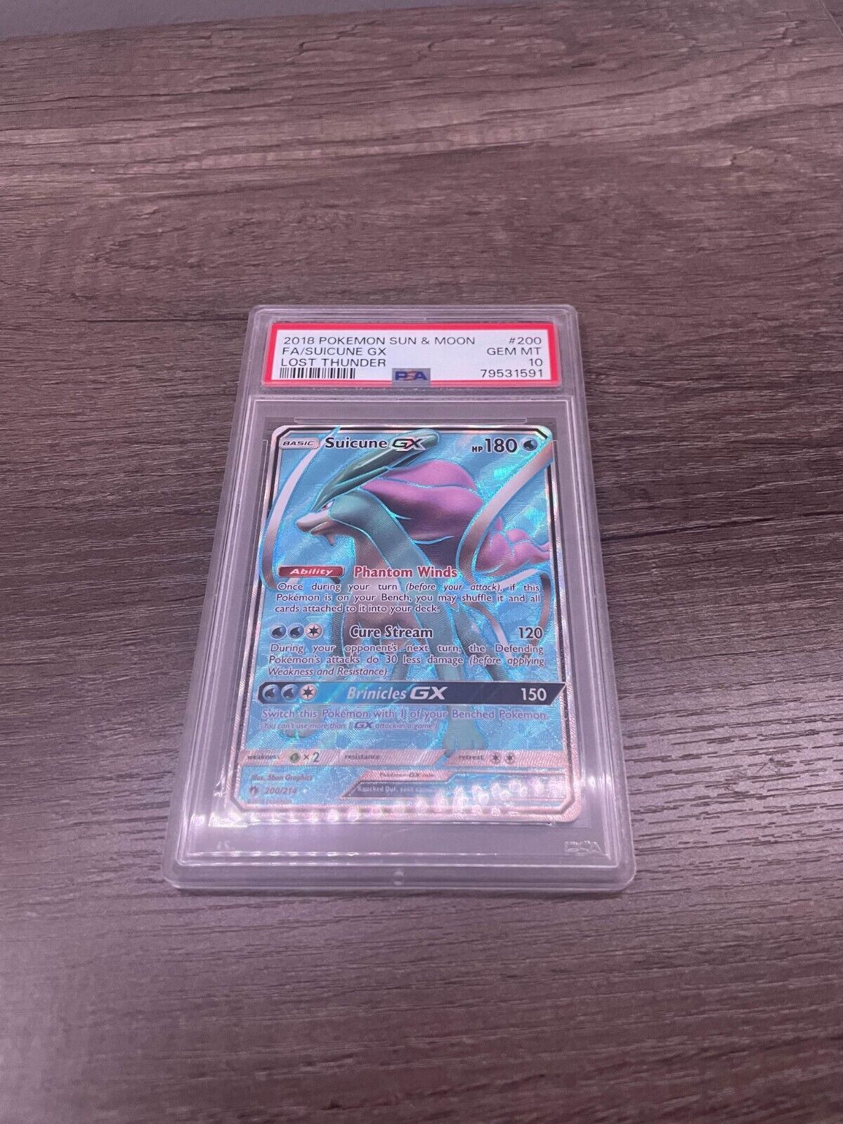 Suicune GX 2018 Sun & Moon: Lost Thunder #200/214 Holo (Full Suicune GX 2018 Sun & Moon: Lost Thunder #200/214 Holo (Full