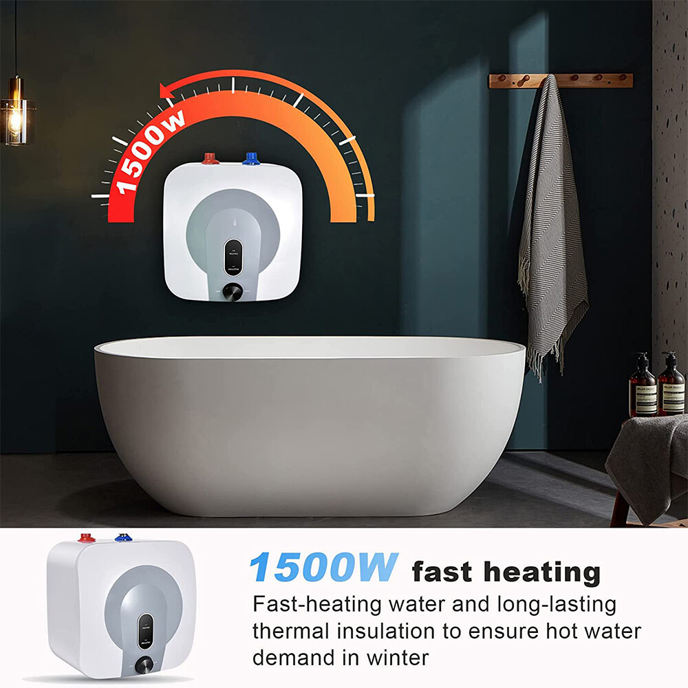 1500W 8L Electric Instant Hot Water Heater System Shower Bath Kitchen ...