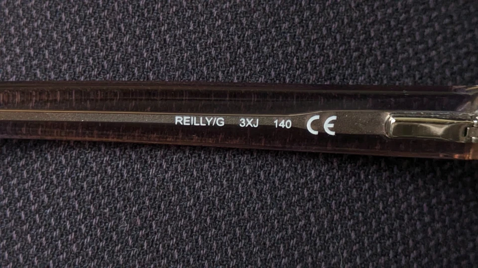 Óculos femininos Kate Spade Reilly/G 3XJ retangular azul blush chifre cristal 51mm - Imagem 4 de 4