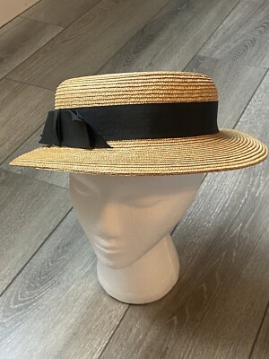Vintage Designer Yves Saint Laurent YSL Straw w/ Ribbon  display picture 1