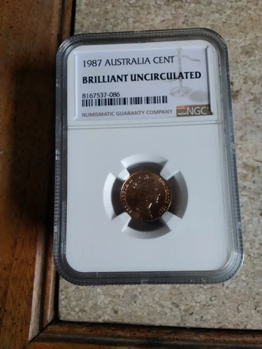 1987 Australia 1 Cent - NGC BU Brilliant Uncirculated