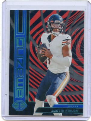 2023 ILLUSIONS FOTL #10 JUSTIN FIELDS AMAZING ''BLUE'' #3/15 CHICAGO BEARS 072424