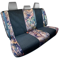 Mossy Oak Camo Rear Bench Car Seat Cover Towel Protector; Protects Seats from...
