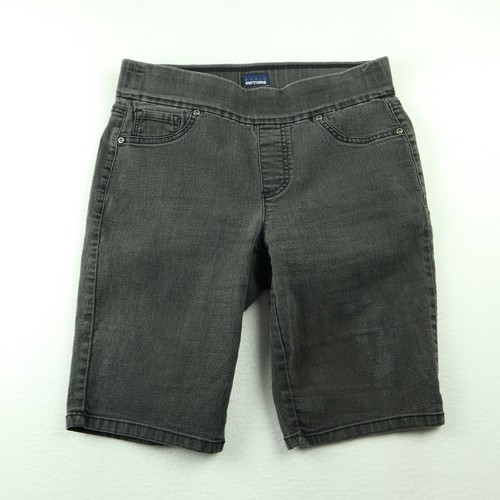 Black Denim Pull-on Bermuda Shorts | eBay