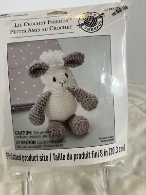 Loops & Threads Lil Crochet Friends  Lamb Kit NEW Sealed 8'' Tall