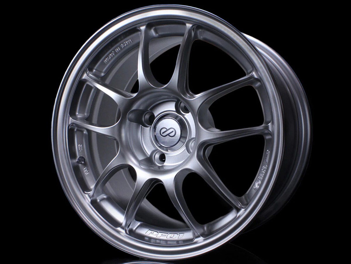 1) 16x7 Enkei PF01 4x100 +43 Silver Paint Wheel | eBay