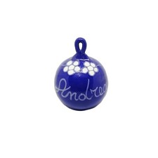 Palla Pallina Albero di Natale Ceramica Vietri Fatta a mano Blu personalizzata