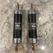 BUSSMANN DURA-LAG DLS-R-200 GENERAL DUTY TIME DELAY FUSE600V 9 1/2" long QTY2 