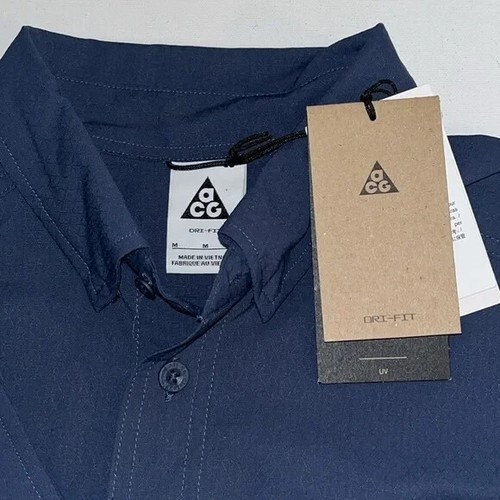 M Nike ACG Trail Long Sleeve Shirt DriFit Pockets Hiking Fishing UPF Men’s $135 - Picture 5 of 12