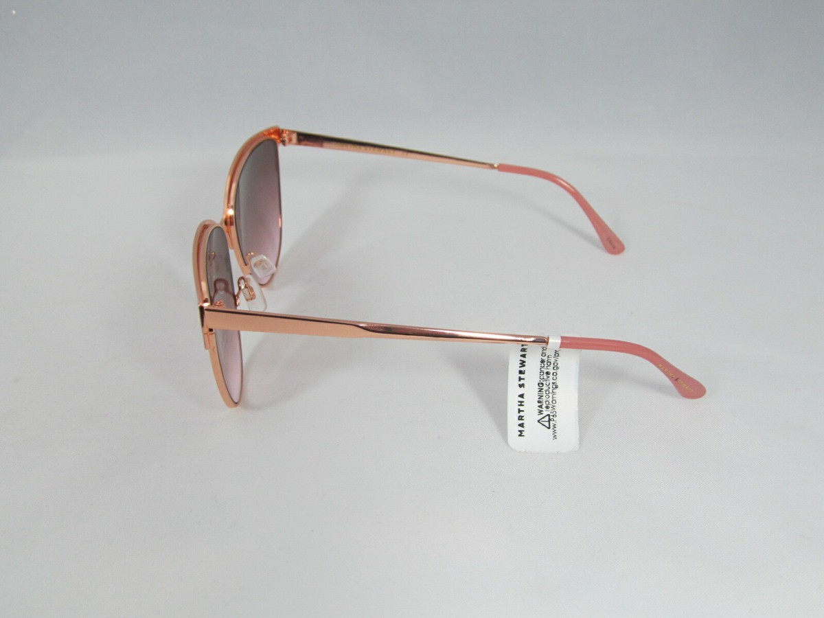 Martha Stewart MS142 Retro white silver Metal UVA UVB Cat Eye‎ Sunglasses new Martha Stewart Women main image 2