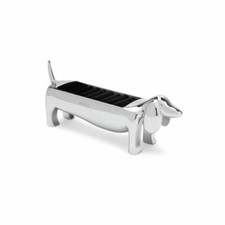 Umbra Ringhalter Dachsie, Schmuckablage in Dackelform, Zink, Chrom, für 9 Ringe
