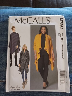 McCall´s  7262 Schnittmuster - Mantel, Poncho - Gr. 46-52 - unbenutzt
