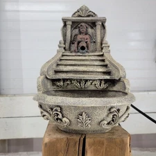 1996 Prismarte Angel Cherub Tabletop Fountain – Resin Water Feature, Works