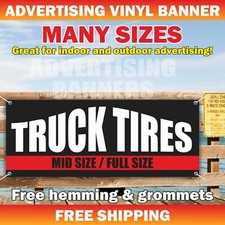 Truck Tires Advertising Banner Vinyl Mesh Sign New Used Repairs Auto Service Truck Tires Advertising Banner Vinyl Mesh Sign New Used Repairs Auto Service