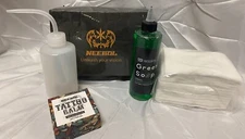 Neebol~ Tattoo Aftercare Kit, Green Soap, Wipe Cloth, & Tattoo Butter Balm, New!