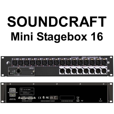 SOUNDCRAFT MINI STAGEBOX 16i Remote Controlled Rackmount 16x8 CAT5 Digital Snake