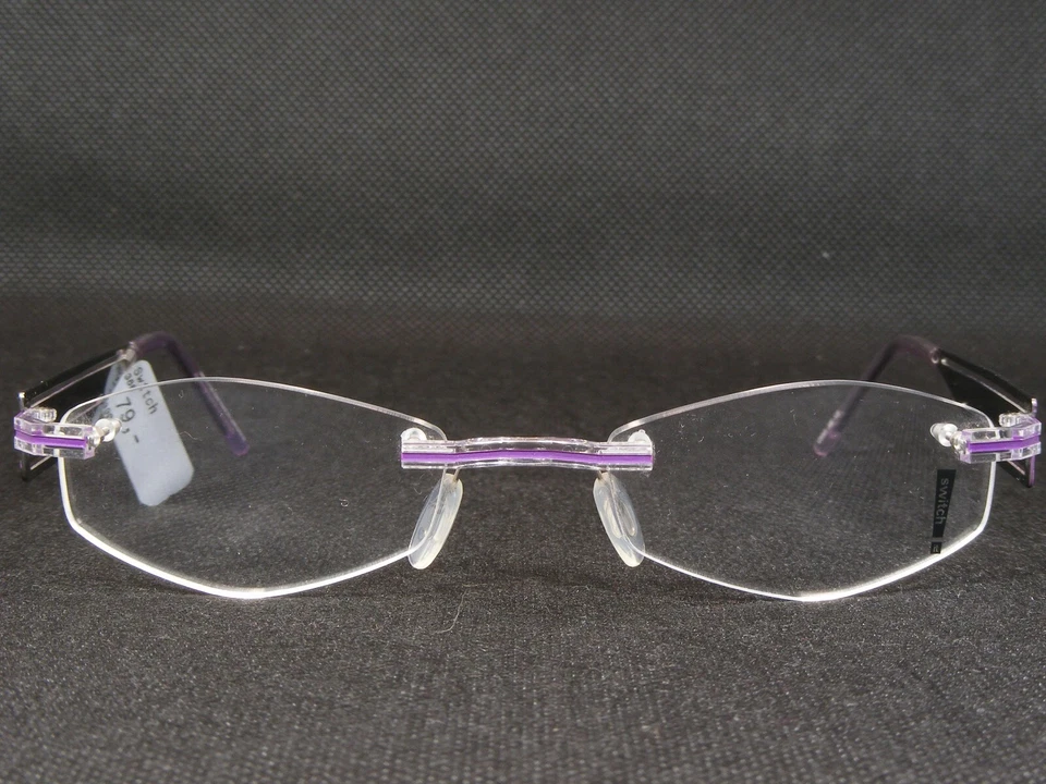 Switch it by EBM Combi 386 135 Púrpura ÚNICAS GAFAS RARAS 49-20-139mm Alemania Foto 3 de 4