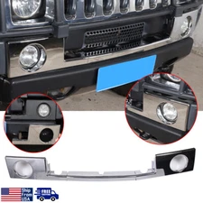 3PCS Chrome Front Bumper Cover Trim Accessories Fit for Hummer H2 2003-2009
