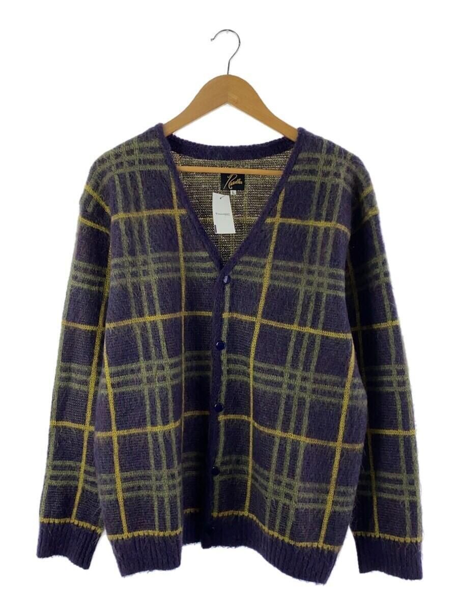 Needles Cardigan (Thick L Mohair Purple Check HM272 Used | eBay Needles Cardigan (Thick L Mohair Purple Check HM272 Used | eBay