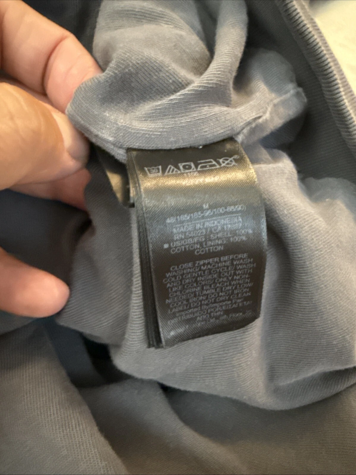 YZY x GAP FELPA CON CAPPUCCIO E ZIP XXL GRIGIO SCURO di BALENCIAGA Yeezy