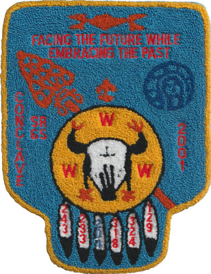 2001 SR6S Conclave Chenille Jacket Patch  Yellow Bdr (AR3419)