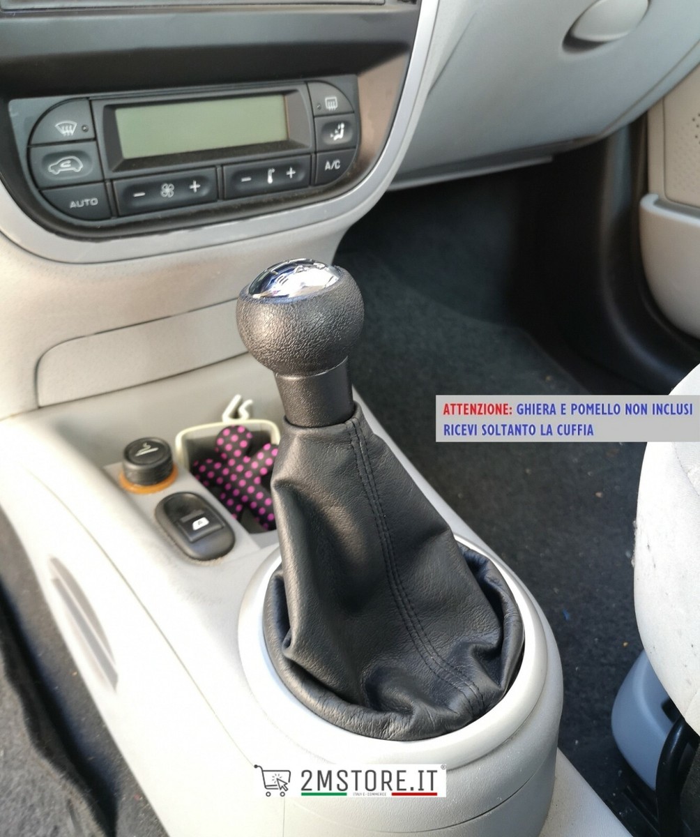 Cuffia Leva Cambio In Vera Pelle Per Citroen C4 Picasso 2006-2013 - Nero Elegante - Foto 3