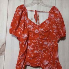 Ava & Viv Shirt Ladies 2x Short Sleeve Coral