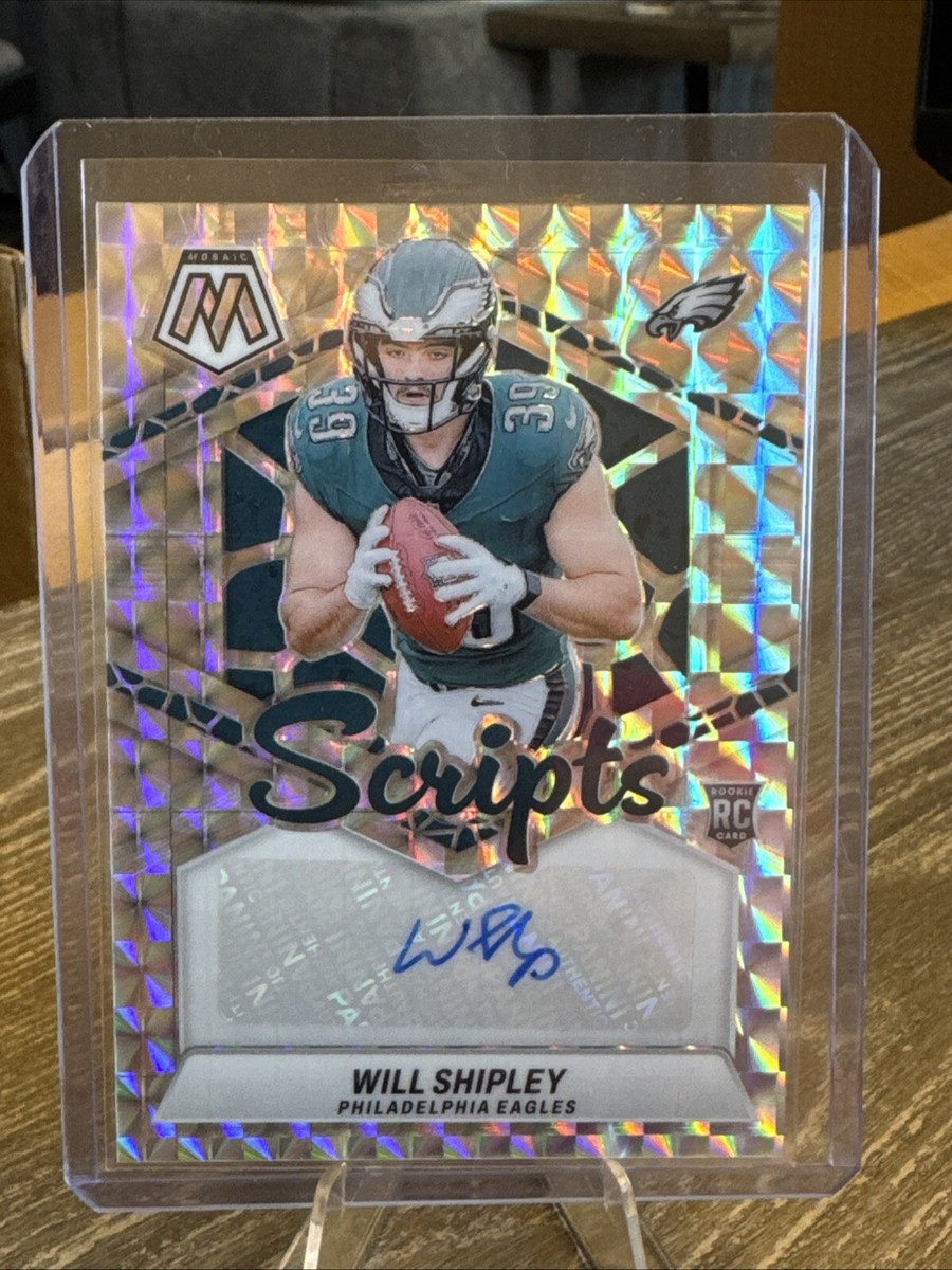 Will Shipley Silver Rookie Scripts Auto RC 2024 Panini Mosaic
