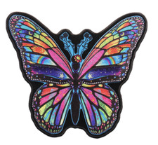 8" RAINBOW BUTTERFLY EMBROIDERED JACKET PATCH