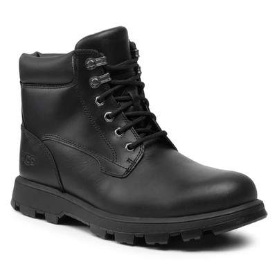 UGG Stenton Herren Boots 1120990 Steiefeletten Stiefel Schwarz Lammfell Gr.49.5