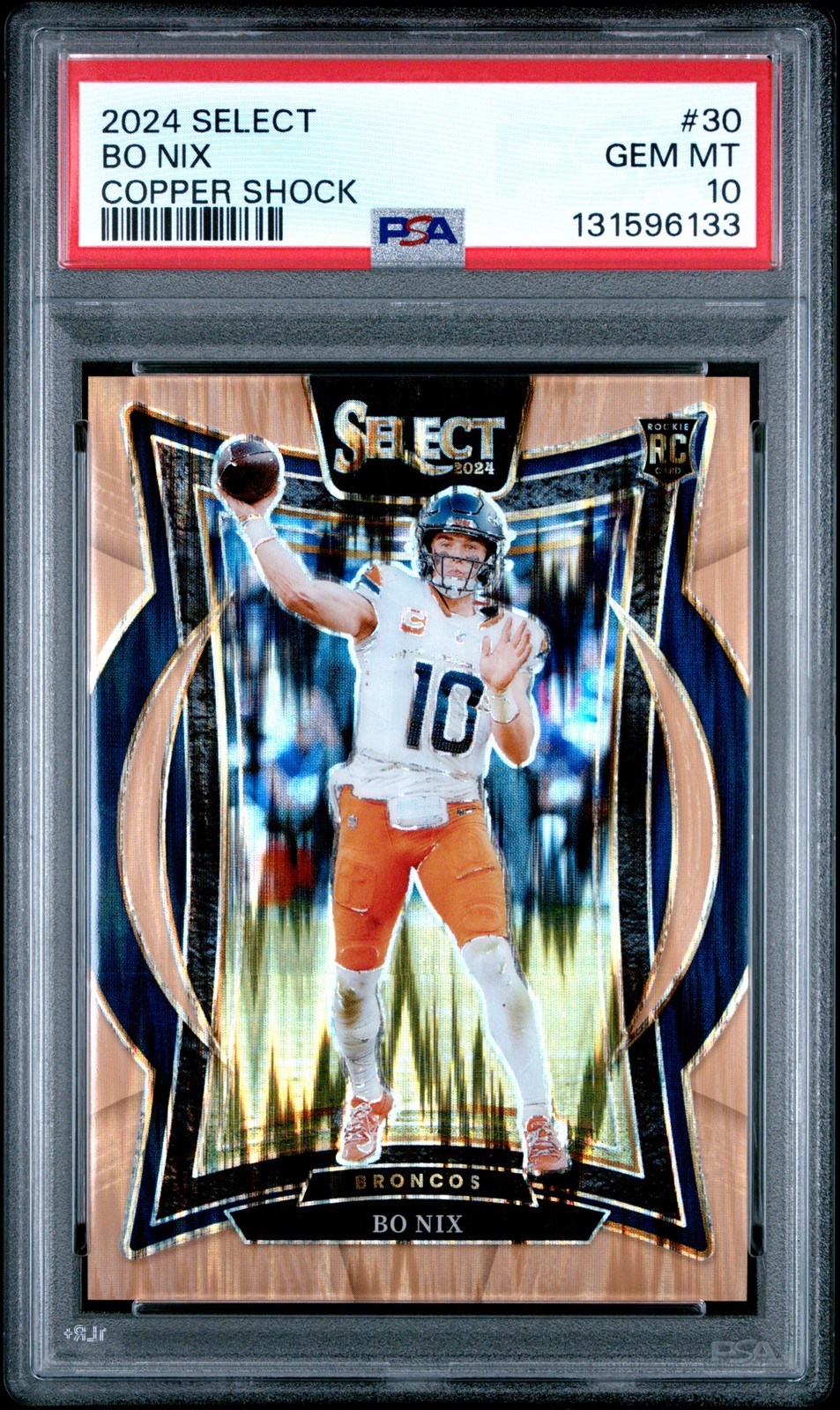 2024 PANINI SELECT COPPER SHOCK #30 BO NIX 9/299 PSA 10