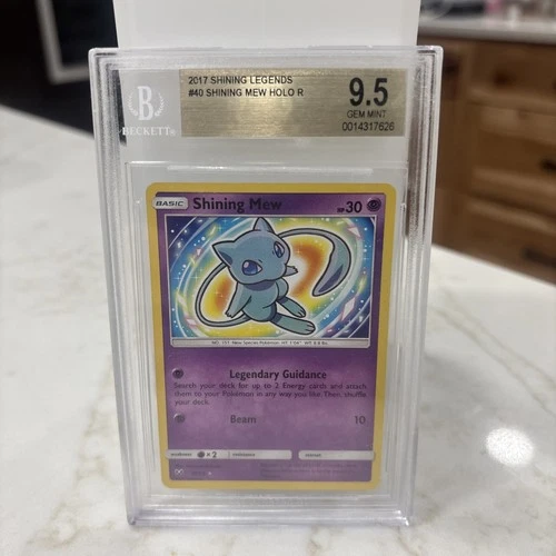 Pokémon TCG Shining Mew Holo Rare Card 40/73 Shining Legends BGS 9.5. GEM MINT
