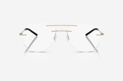 New MONCLER Aviator Eyeglasses ME 1003 1006 55-18 140 Matte Gold Rimless Frames