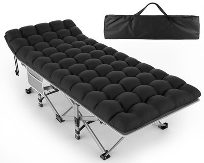 Camping Cot for Adults, Heavy-Duty Portable Cot Bed with Mattress, Foldable P...
