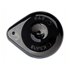 Teardrop Luftfilter Abdeckung Deckel schwarz für Harley S&S Super E G Vergaser